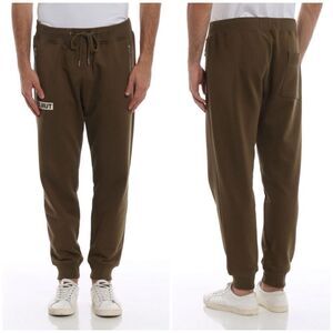 HELMUT LANG Logo Print Army Green Joggers Track Pants Men’s Size L